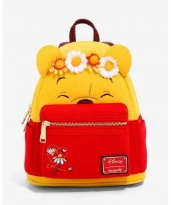 Quantum Collectibles Loungefly Disney Winnie The Pooh Floral Crown Flocked Mini Backpack - US Exclusive Preorder