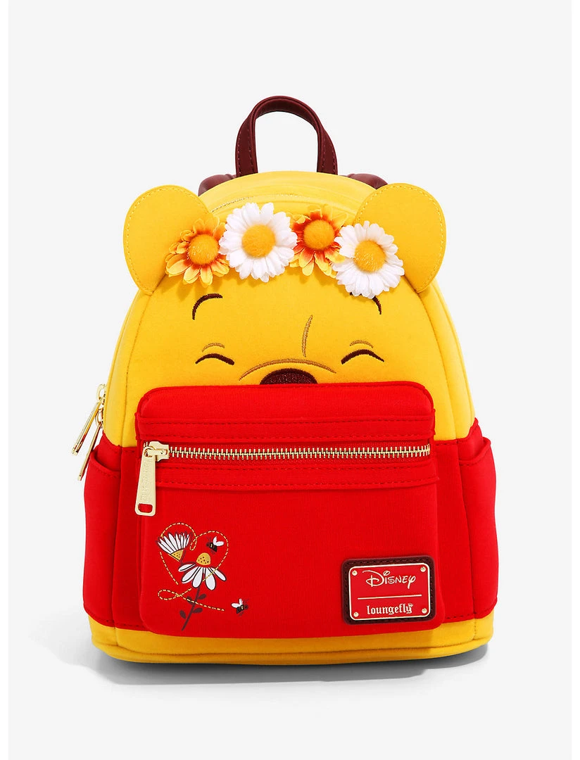 Quantum Collectibles Loungefly Disney Winnie The Pooh Floral Crown Flocked Mini Backpack - US Exclusive Preorder 3 Quantum Collectibles Loungefly Disney Winnie The Pooh Floral Crown Flocked Mini Backpack - US Exclusive Preorder