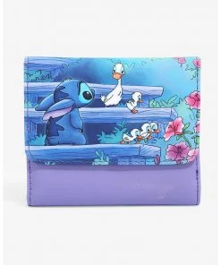 Quantum Collectibles Loungefly Lilo And Stitch: Stitch Ducklings Flap Wallet Preorder