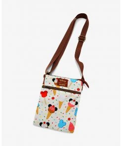 Quantum Collectibles Loungefly Disney Mickey Mouse Ice Cream Passport Crossbody Bag Preorder