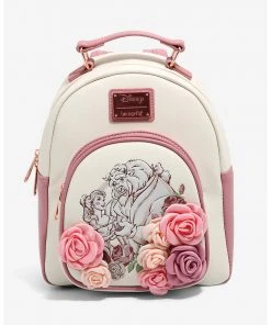 Quantum Collectibles Loungefly Beauty And The Beast Floral Mini Backpack US Exclusive