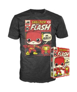 Quantum Collectibles Funko POP! Tee: The Big Bang Theory Sheldon As The Flash SDCC 2019 Target Exclusive