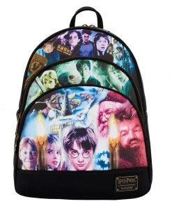 Quantum Collectibles Loungefly Harry Potter Trilogy Triple Pocket Mini Backpack Preorder