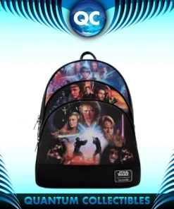 Quantum Collectibles Loungefly Star Wars Prequel Trilogy Triple Pocket Mini Backpack Preorder
