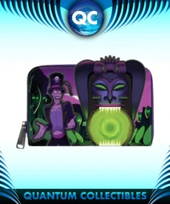 Quantum Collectibles Loungefly The Princess And The Frog Dr. Facilier Glow In The Dark Zip Around Wallet Preorder