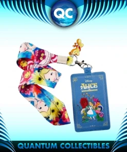 Quantum Collectibles Loungefly Alice In Wonderland Book Lanyard With Card Holder Preorder