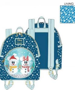 Quantum Collectibles Loungefly Disney Snowman Minnie Mickey Snow Globe Mini Backpack Preorder