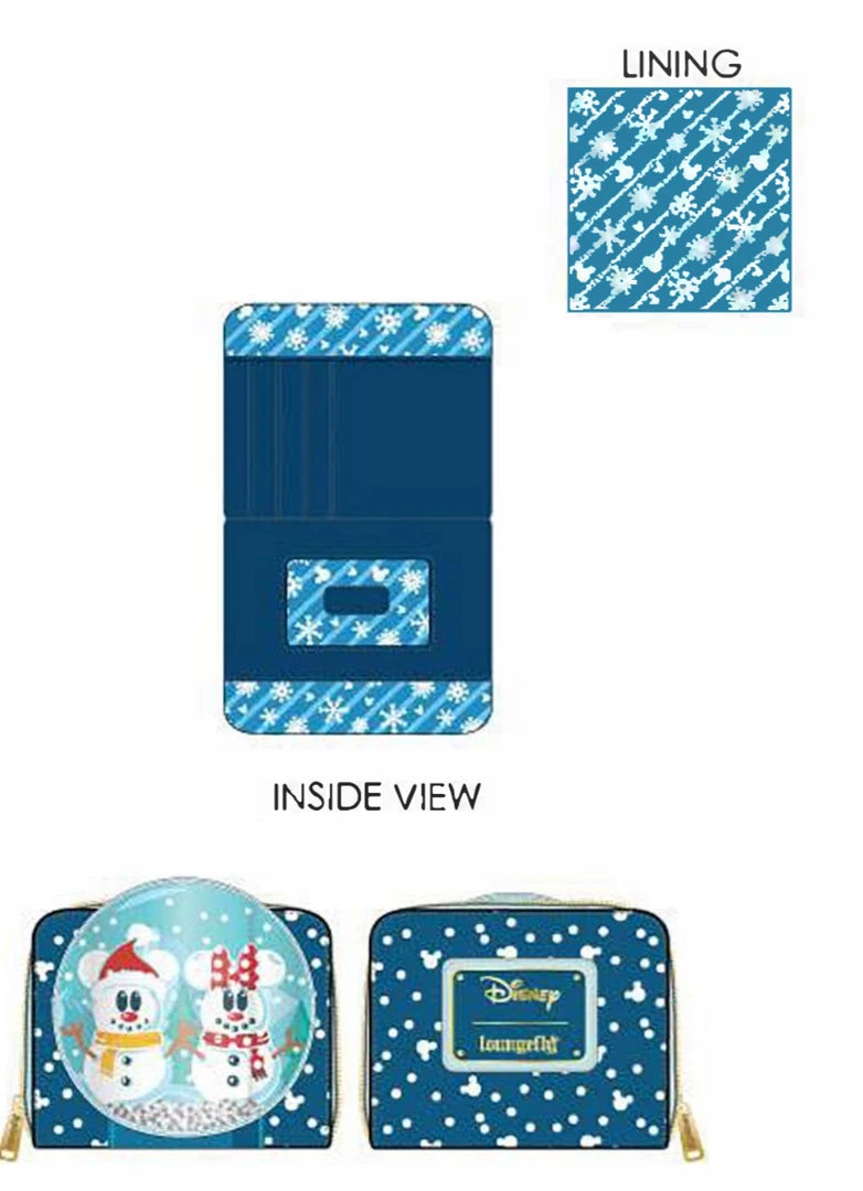 Quantum Collectibles Loungefly Disney Snowman Minnie Mickey Snow Globe Zip Around Wallet Preorder 4 Quantum Collectibles Loungefly Disney Snowman Minnie Mickey Snow Globe Zip Around Wallet Preorder
