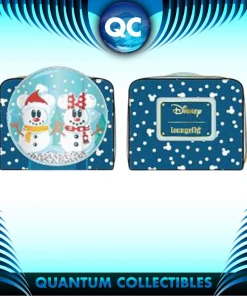 Quantum Collectibles Loungefly Disney Snowman Minnie Mickey Snow Globe Zip Around Wallet Preorder