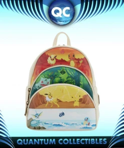 Quantum Collectibles Loungefly Pokemon Elements Triple Pocket Mini Backpack Preorder