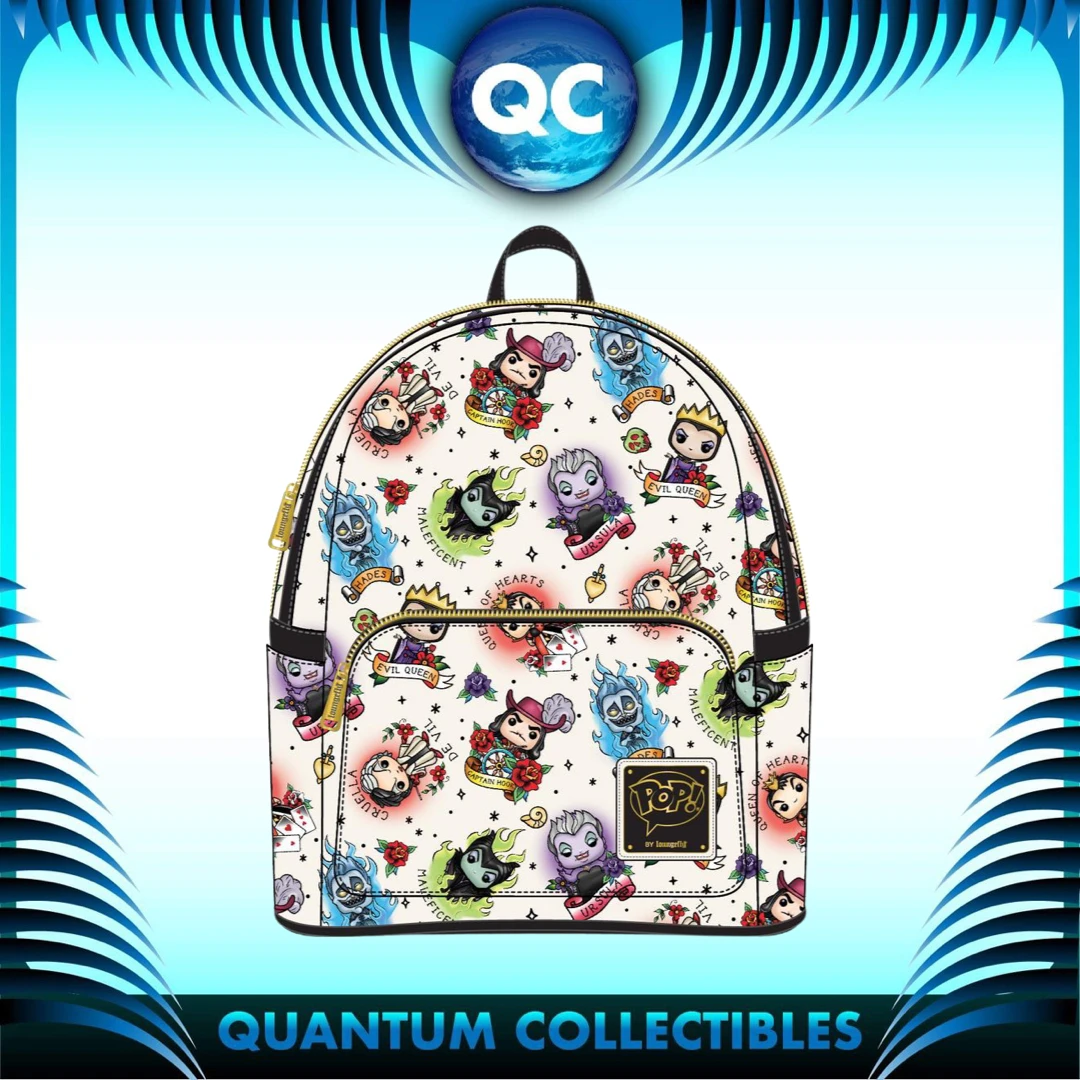 Quantum Collectibles Loungefly POP BY LF DISNEY VILLAINS TATTOO AOP MINI BACKPACK 3 Quantum Collectibles Loungefly POP BY LF DISNEY VILLAINS TATTOO AOP MINI BACKPACK