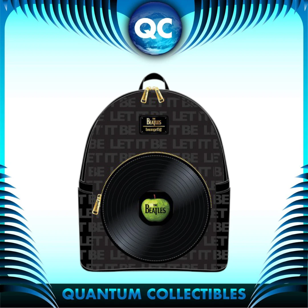 Quantum Collectibles LOUNGEFLY BEATLES LET IT BE VINYL RECORD MINI BACKPACK 3 Quantum Collectibles LOUNGEFLY BEATLES LET IT BE VINYL RECORD MINI BACKPACK