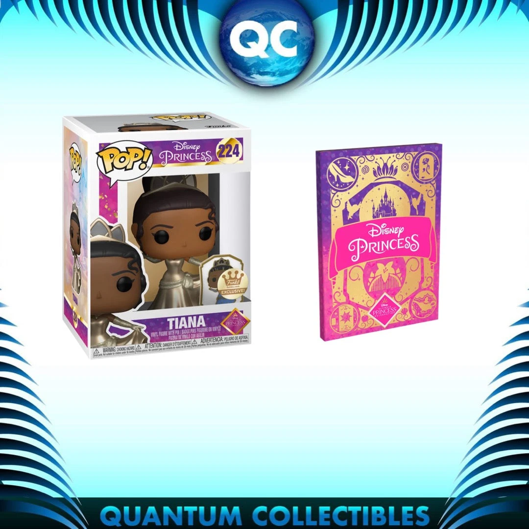 Quantum Collectibles Funko Pop! Disney Princess Gold Dress Tiana Funko Shop Exclusive With Pin Book Set Preorder 3 Quantum Collectibles Funko Pop! Disney Princess Gold Dress Tiana Funko Shop Exclusive With Pin Book Set Preorder