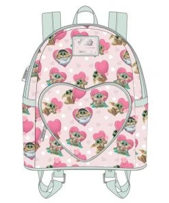Quantum Collectibles LOUNGEFLY STAR WARS MANDALORIAN GROGU VALENTINES MINI BACKPACK PREORDER