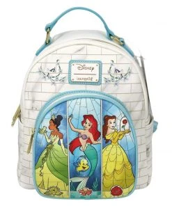 Quantum Collectibles LOUNGEFLY DISNEY PRINCESSES STAINED GLASS MINI BACKPACK PREORDER
