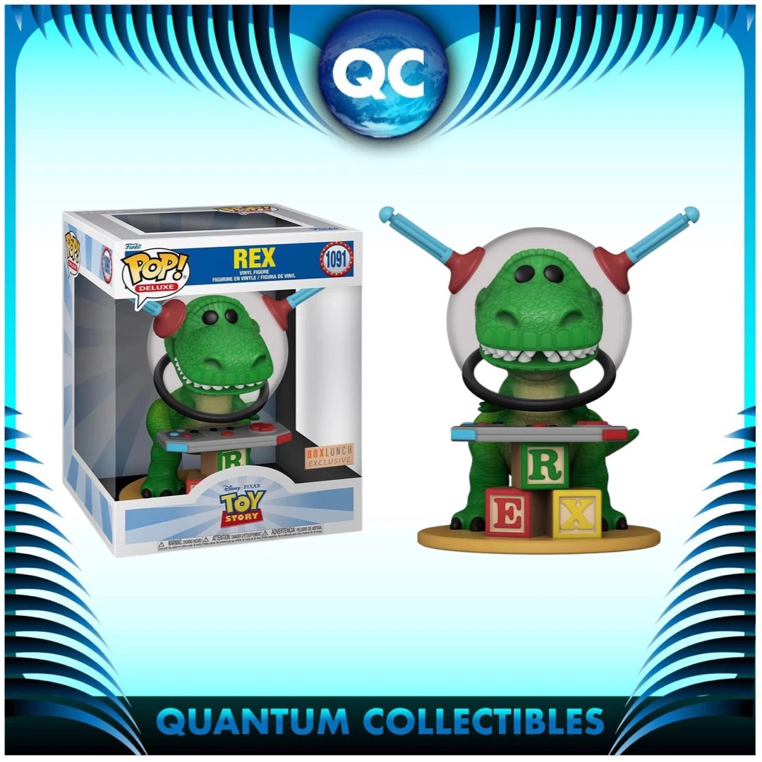 Quantum Collectibles Funko Pop! Deluxe Toy Story Rex BoxLunch Exclusive Preorder Funko Pop! Vinyls 3 Quantum Collectibles Funko Pop! Deluxe Toy Story Rex BoxLunch Exclusive Preorder Funko Pop! Vinyls
