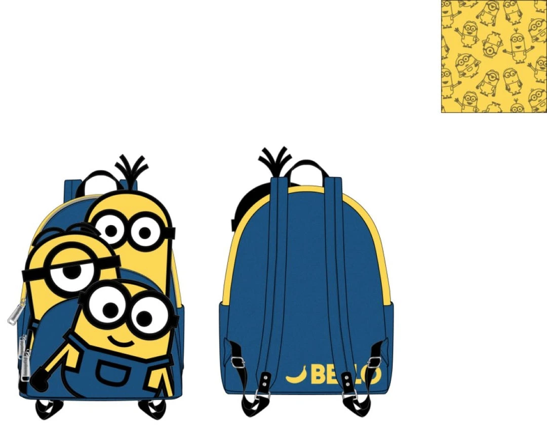 Quantum Collectibles Loungefly Minions - Triple Minion Bello Mini Backpack Pre-Order 3 Quantum Collectibles Loungefly Minions - Triple Minion Bello Mini Backpack Pre-Order