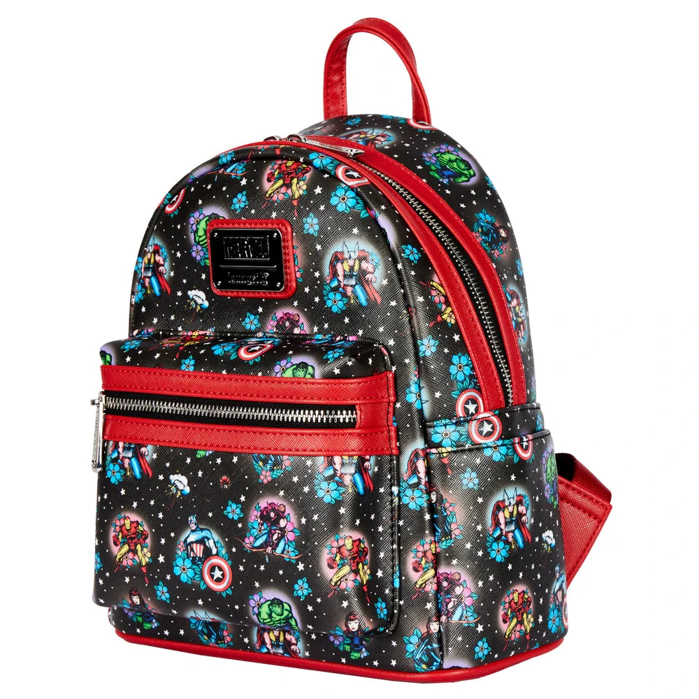 Quantum Collectibles Loungefly Avengers Floral Tattoo Mini Backpack Preorder 5 Quantum Collectibles Loungefly Avengers Floral Tattoo Mini Backpack Preorder