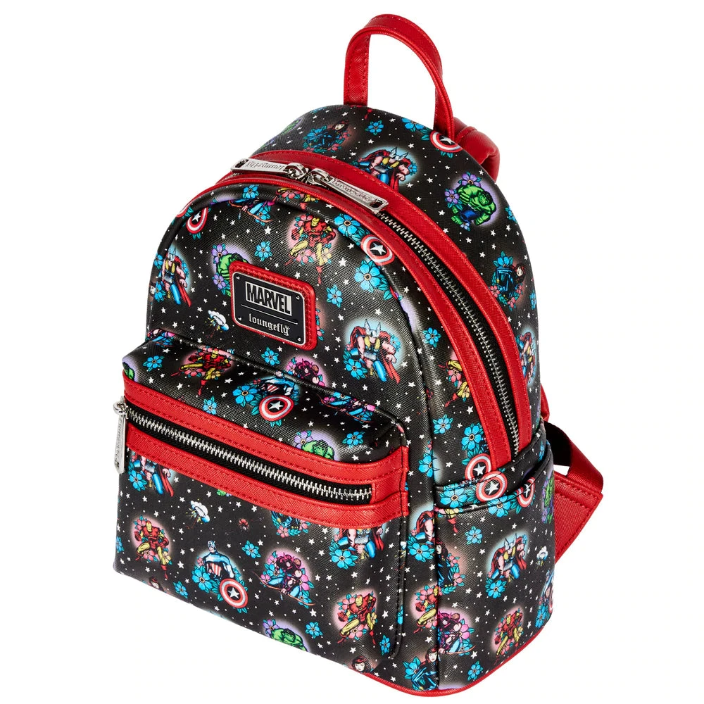 Quantum Collectibles Loungefly Avengers Floral Tattoo Mini Backpack Preorder 6 Quantum Collectibles Loungefly Avengers Floral Tattoo Mini Backpack Preorder