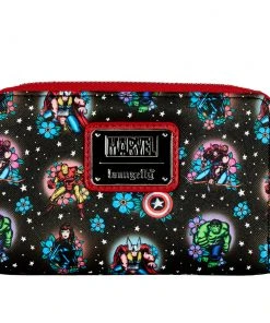 Quantum Collectibles Loungefly Avengers Floral Tattoo Zip Around Wallet Preorder 8 Quantum Collectibles Loungefly Avengers Floral Tattoo Zip Around Wallet Preorder