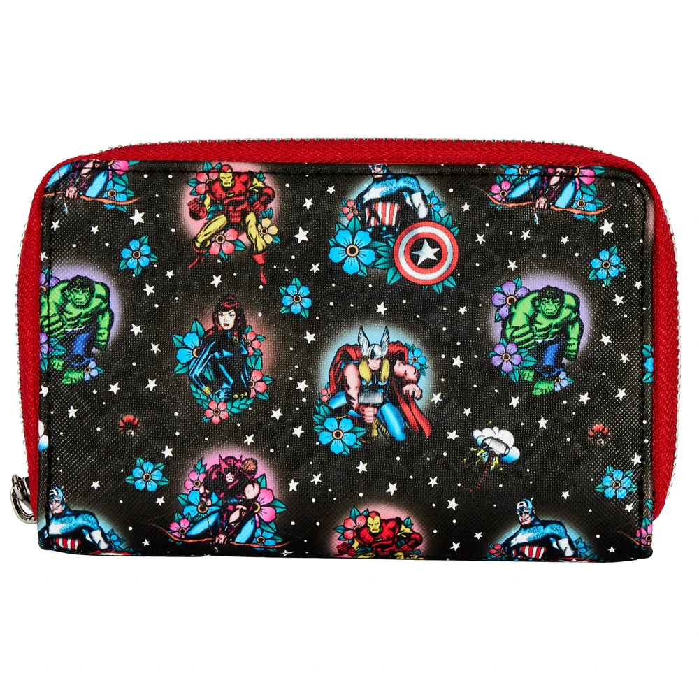 Quantum Collectibles Loungefly Avengers Floral Tattoo Zip Around Wallet Preorder 5 Quantum Collectibles Loungefly Avengers Floral Tattoo Zip Around Wallet Preorder