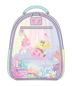 Quantum Collectibles Loungefly SpongeBob SquarePants Jelly Fishing Mini Backpack Preorder