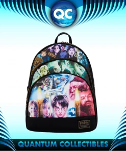 Quantum Collectibles Loungefly Harry Potter Trilogy Triple Pocket Mini Backpack Preorder