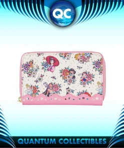 Quantum Collectibles Loungefly Disney Princess Floral Tattoo Zip Around Wallet Preorder