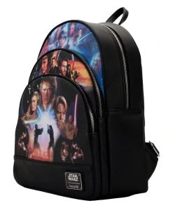 Quantum Collectibles Loungefly Star Wars Prequel Trilogy Triple Pocket Mini Backpack Preorder