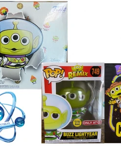 Quantum Collectibles Funko Pop! Disney Pixar Remix Buzz Lightyear GITD Target Exclusive Pop And Tee Bundle Funko Pop! Vinyls