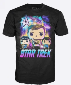 Quantum Collectibles Funko Pop! Star Trek: Original Trio Pop! Tee Shirt Funko Shop Exclusive Preorder Funko Pop! Vinyls