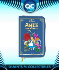 Quantum Collectibles Loungefly Alice In Wonderland Book Zip Around Wallet Preorder