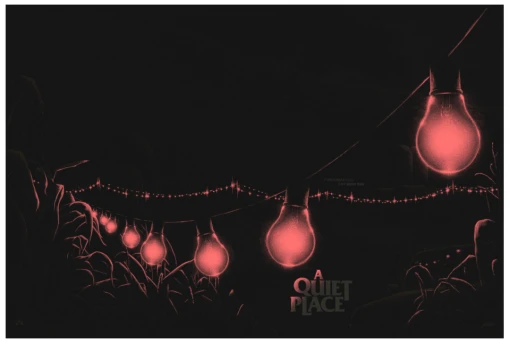 Quantum Collectibles Mondo Collection A Quiet Place (Glow In The Dark Limited Edition Varient) Screenprinted Poster