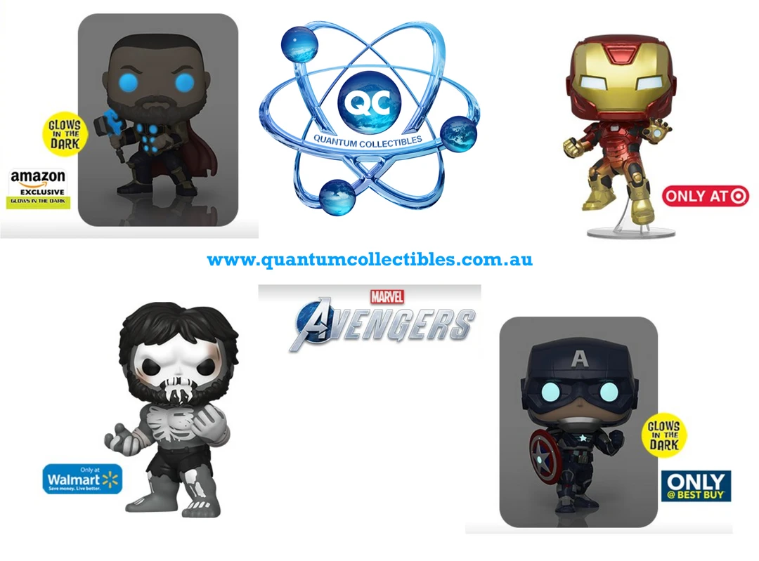 Quantum Collectibles Funko Pop! Marvel Avengers Game US Exclusive Stickered Bundle Pre-Order Funko Pop! Vinyls 3 Quantum Collectibles Funko Pop! Marvel Avengers Game US Exclusive Stickered Bundle Pre-Order Funko Pop! Vinyls