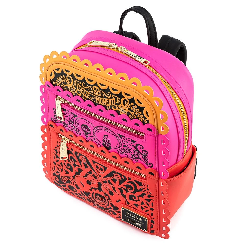 Quantum Collectibles Loungefly Pixar Coco Die Cut Party Flags Mini Backpack 6 Quantum Collectibles Loungefly Pixar Coco Die Cut Party Flags Mini Backpack