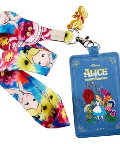 Quantum Collectibles Loungefly Alice In Wonderland Book Lanyard With Card Holder Preorder