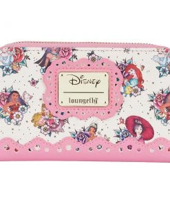 Quantum Collectibles Loungefly Disney Princess Floral Tattoo Zip Around Wallet Preorder