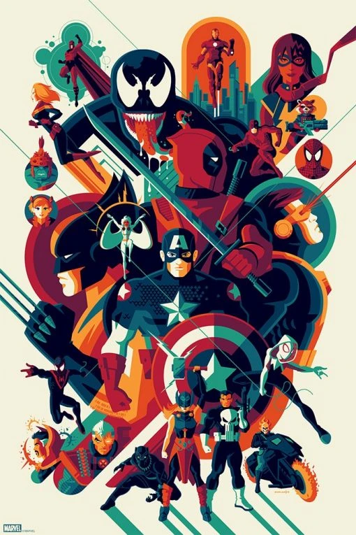 Quantum Collectibles Mondo Collection Modern Age Of Marvel Screenprinted Poster 1 Of 325 Pieces