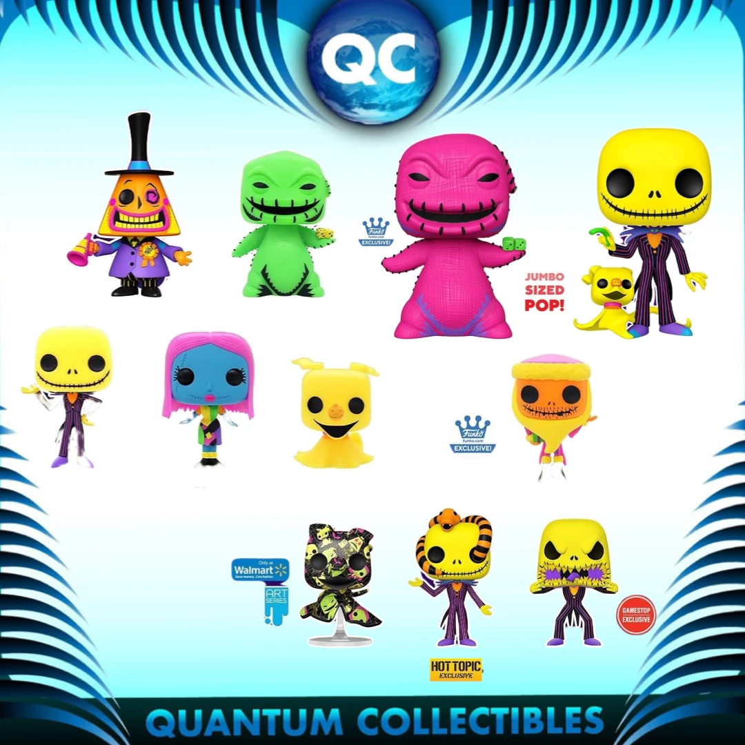 Quantum Collectibles Funko Pop! Nightmare Before Christmas Blacklight Bundle Of 11 Including US Exclusives Preorder Funko Pop! Vinyls 3 Quantum Collectibles Funko Pop! Nightmare Before Christmas Blacklight Bundle Of 11 Including US Exclusives Preorder Funko Pop! Vinyls
