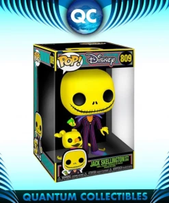 Quantum Collectibles Funko Pop! Nightmare Before Christmas Blacklight Jack Skellington And Zero 10 Inch Preorder Funko Pop! Vinyls