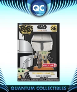 Quantum Collectibles Funko Pop! Star Wars The Mandalorian With Grogu Pin TargetCon Exclusive Preorder Funko Pop! Vinyls