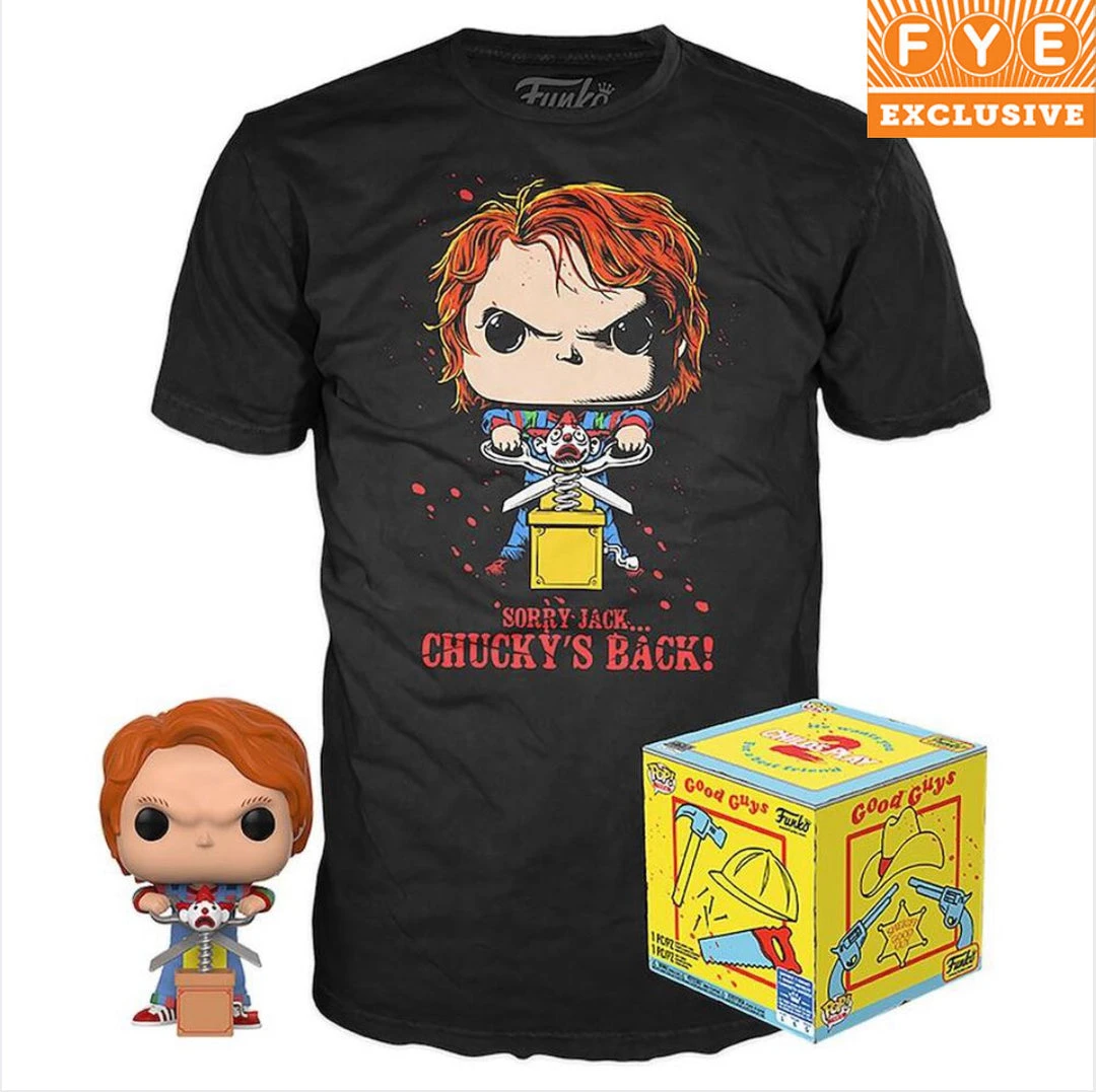 Quantum Collectibles Funko Pop! Movies Child’s Play 2 Chucky FYE Exclusive Pop And Tee Bundle Funko Pop! Vinyls 3 Quantum Collectibles Funko Pop! Movies Child’s Play 2 Chucky FYE Exclusive Pop And Tee Bundle Funko Pop! Vinyls