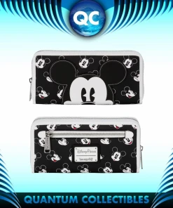 Quantum Collectibles Loungefly Mickey Mouse Black And White Disney Parks Exclusive Wallet Preorder