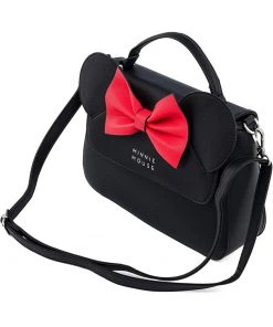 Quantum Collectibles Loungefly Minnie Mouse - Minnie Black With Red Bow Crossbody Bag Preorder