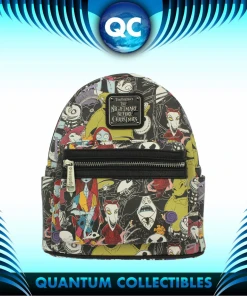 Quantum Collectibles Loungefly DISNEY THE NIGHTMARE BEFORE CHRISTMAS ALLOVER PRINT MINI BACKPACK -PREORDER