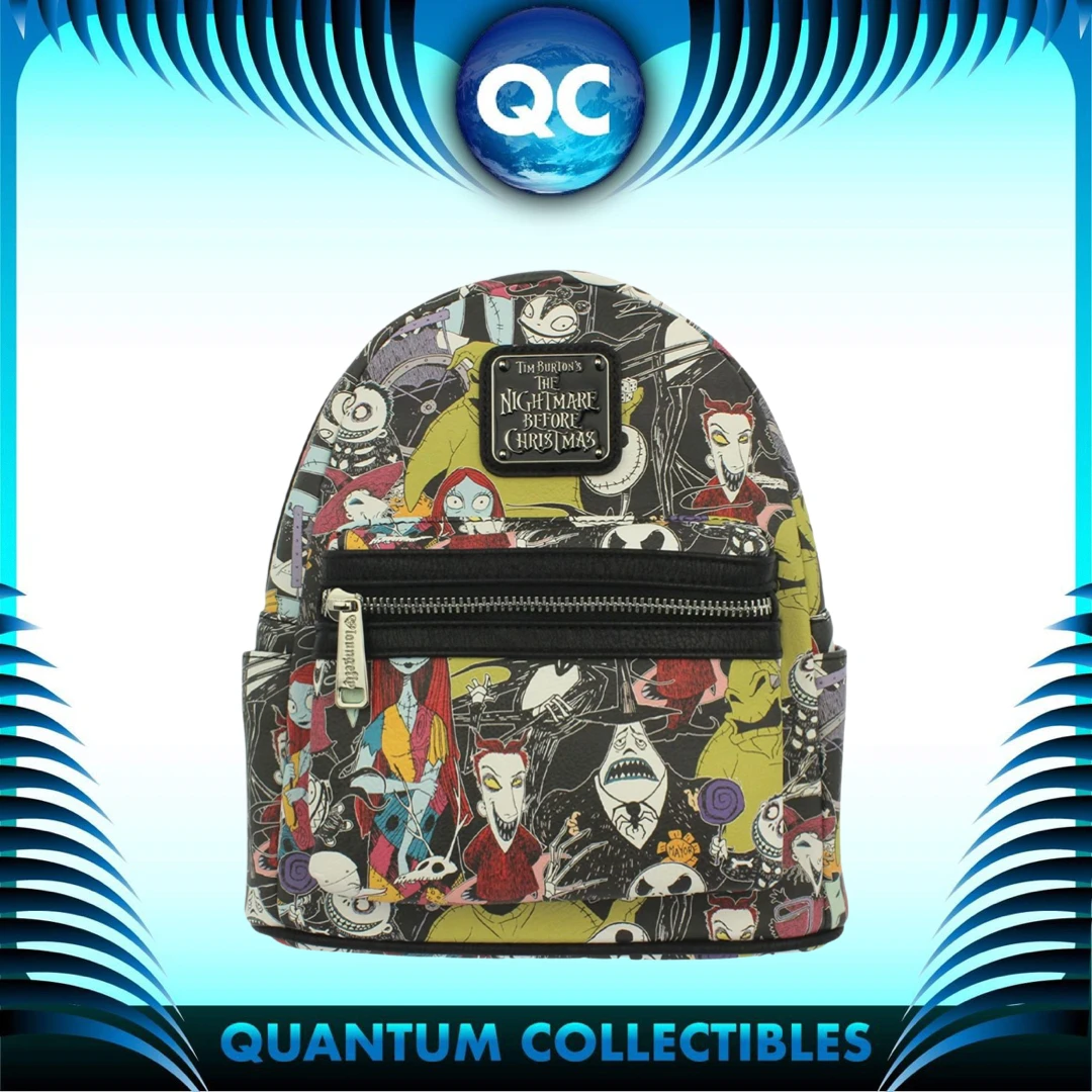 Quantum Collectibles Loungefly DISNEY THE NIGHTMARE BEFORE CHRISTMAS ALLOVER PRINT MINI BACKPACK -PREORDER 3 Quantum Collectibles Loungefly DISNEY THE NIGHTMARE BEFORE CHRISTMAS ALLOVER PRINT MINI BACKPACK -PREORDER