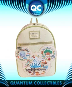 Quantum Collectibles Loungefly Walt Disney World 50th Anniversary Map And Attractions Mini Backpack Preorder