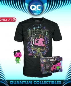 Quantum Collectibles Funko POP Collectors Box: Marvel Blacklight Killmonger Pop & Tee (Target Exclusive) Preorder USA Exclusive Stickered Pop Vinyls