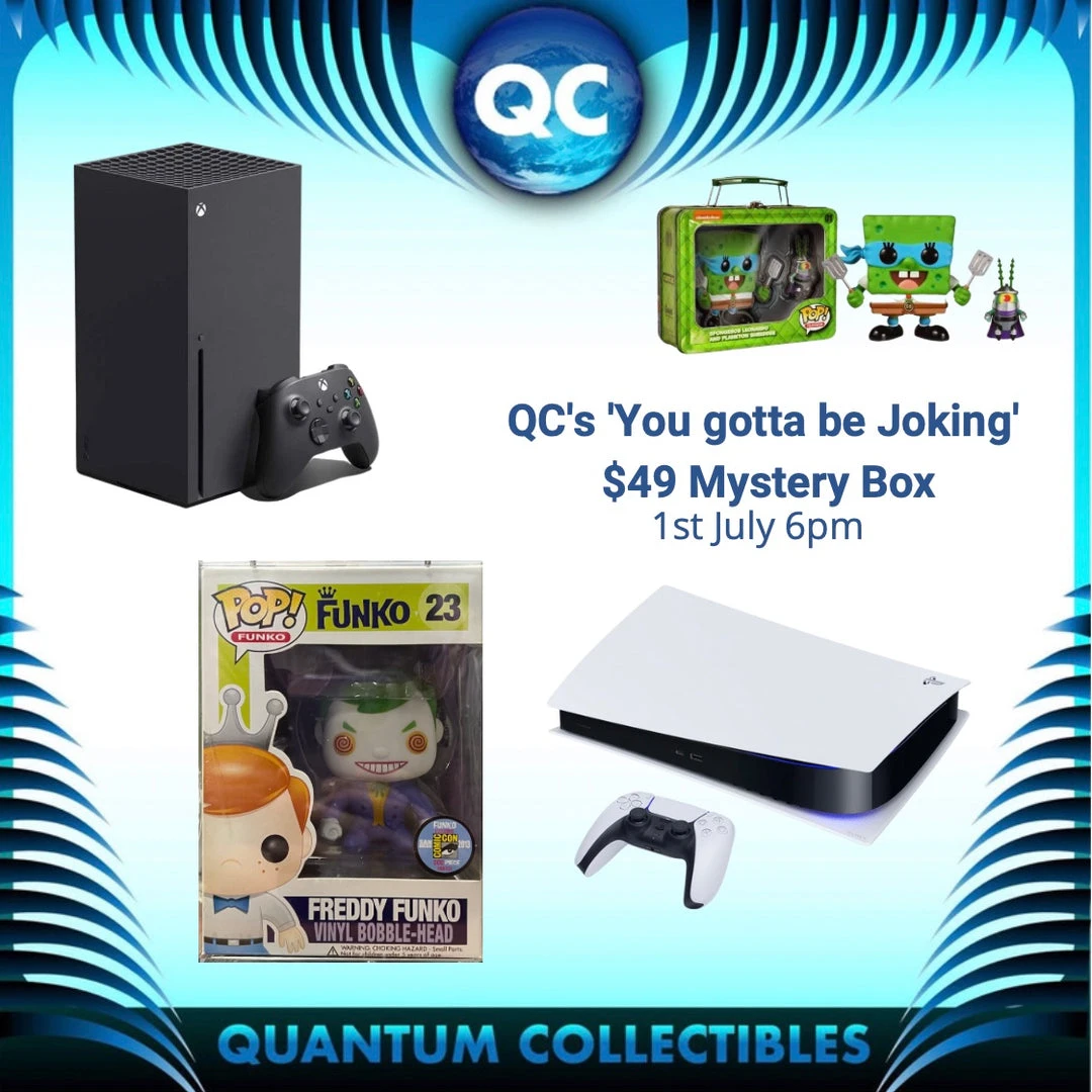 Quantum Collectibles Quantum's Grail Quest "You Gotta Be Joking" Mystery Box - July 2022 (please Read Item Description Before Purchasing) Funko Pop! Vinyls 3 Quantum Collectibles Quantum's Grail Quest "You Gotta Be Joking" Mystery Box - July 2022 (please Read Item Description Before Purchasing) Funko Pop! Vinyls