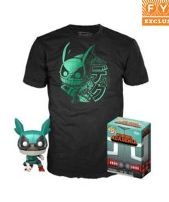 Quantum Collectibles Funko Pop! My Hero Academia: - Izuku Midoriya [Metallic] Pop & Tee Combo 3000piece FYE Exclusive